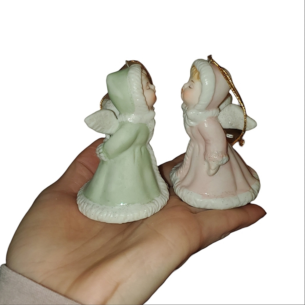Vintage Christmas Angel bell ornaments